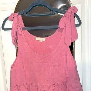 Pink Tie Strap Shirt